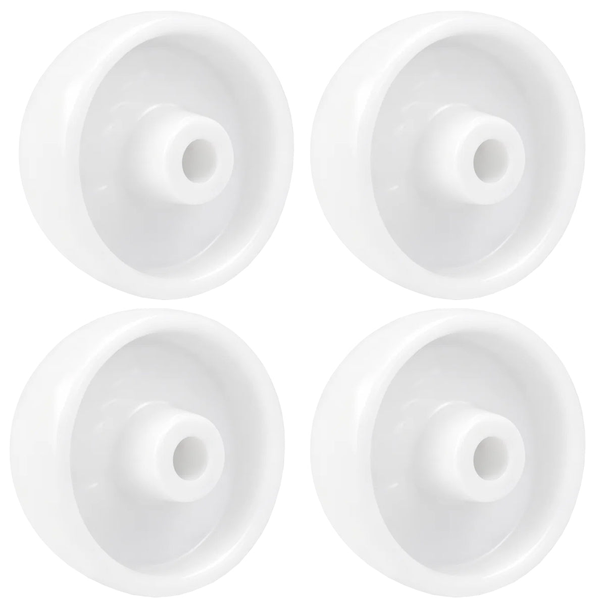 Transportrad Ø125 mm – Weißes Polyamidrad für Wagen, Code: 29B