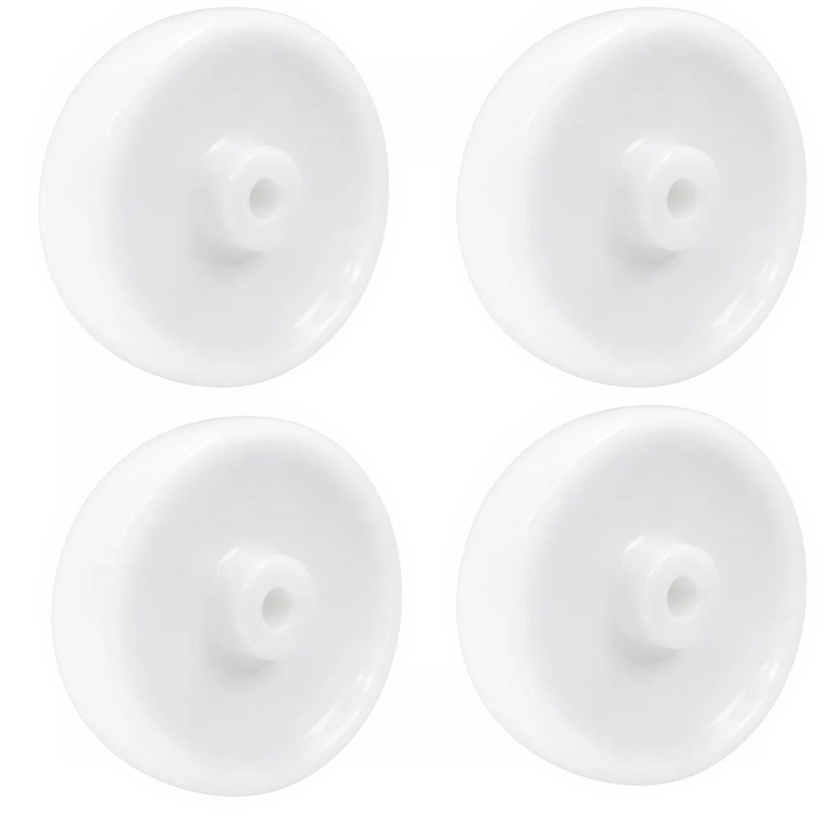 Transportrad Ø118 mm – Weißes Polyamidrad für Wagen, Code: 118B