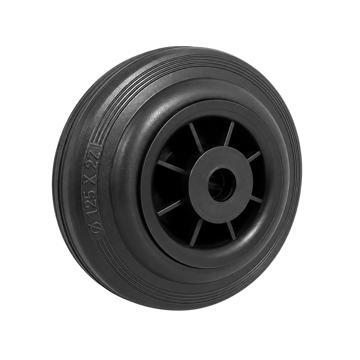 Vollgummi Rad Ø 125 mm mit Polypropylen-Felge Industrie Gummirad Code: 20T