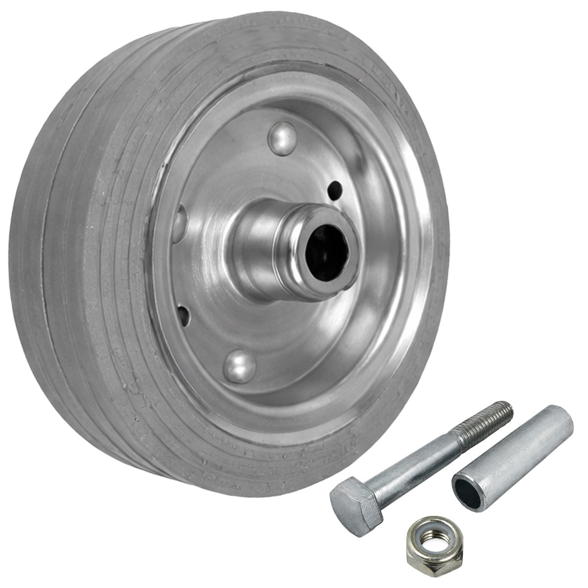 Metall-Gummiräder 140 mm mit Montage-Set – robuste Räder für Transport & Industrie Code: 31S