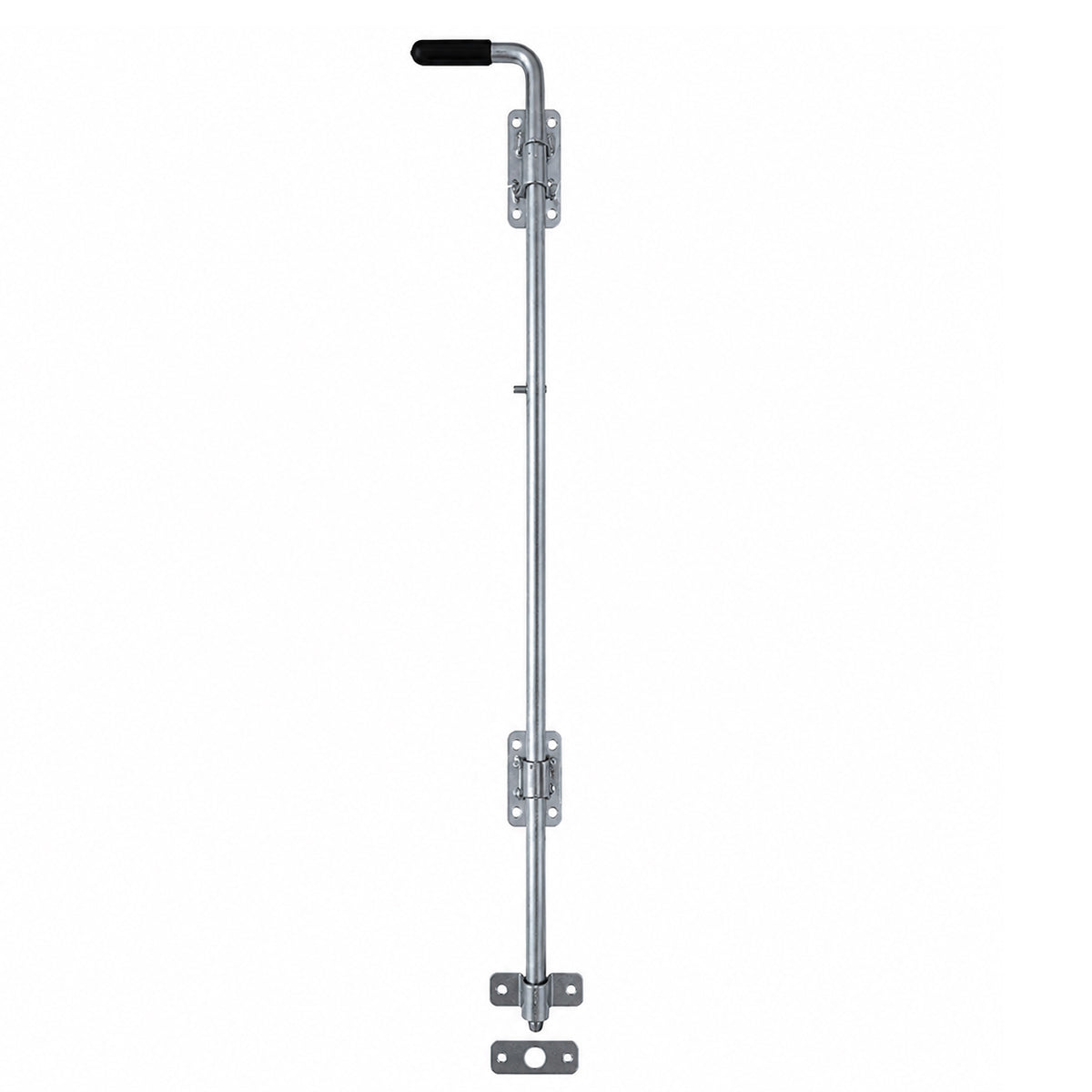 Torriegel 15.468.03 Bolzenriegel schmal - verzinkter Stahl, Silber: L800 x Ø14 mm