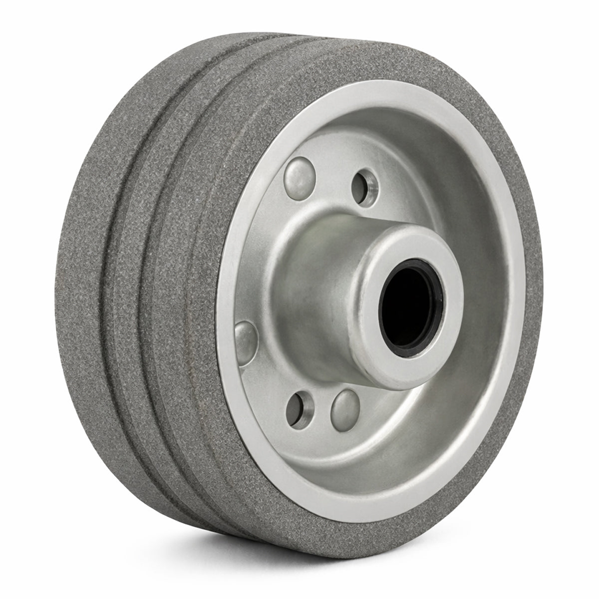 Ersatzrad Ø80 mm – Graues, nicht abfärbendes Vollgummi Industrierad für Transportwagen, Code: 1S