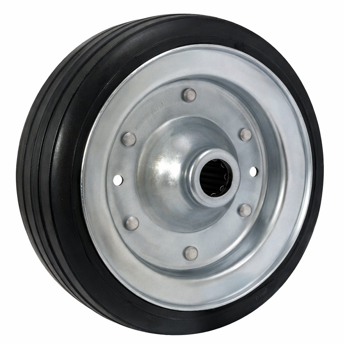 Ersatzrad Ø200 mm – Vollgummi Industrierad mit radialer Lauffläche für Transportwagen, Code: 60R