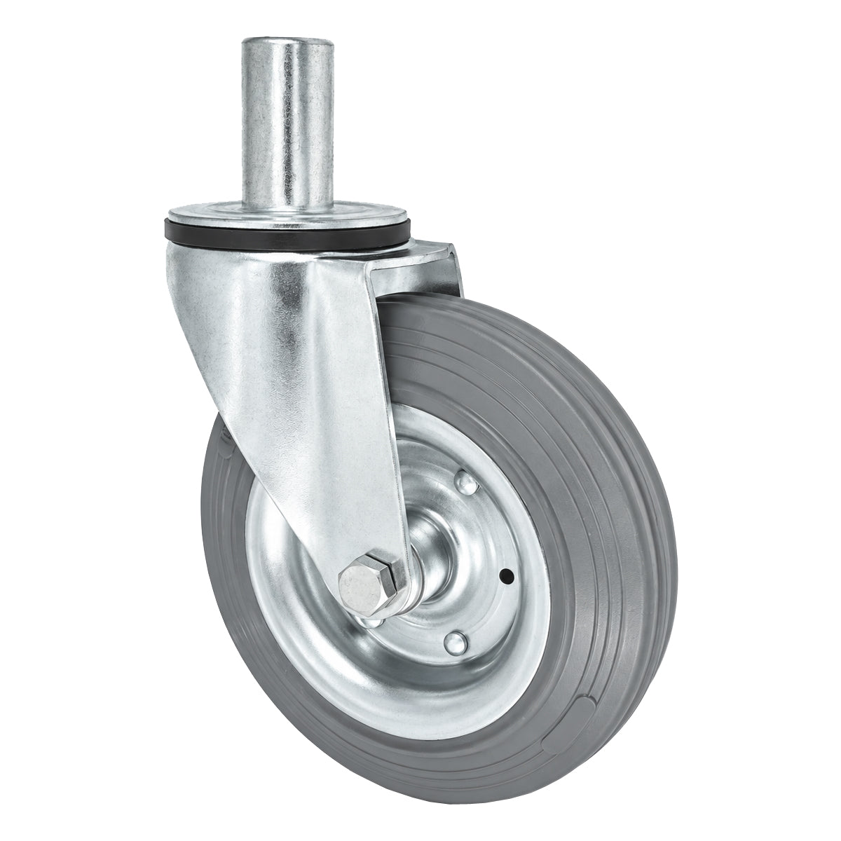 Metall-Gummiräder mit Befestigungsstift Lenkrollen  Ø200 mm Code: 64S*32