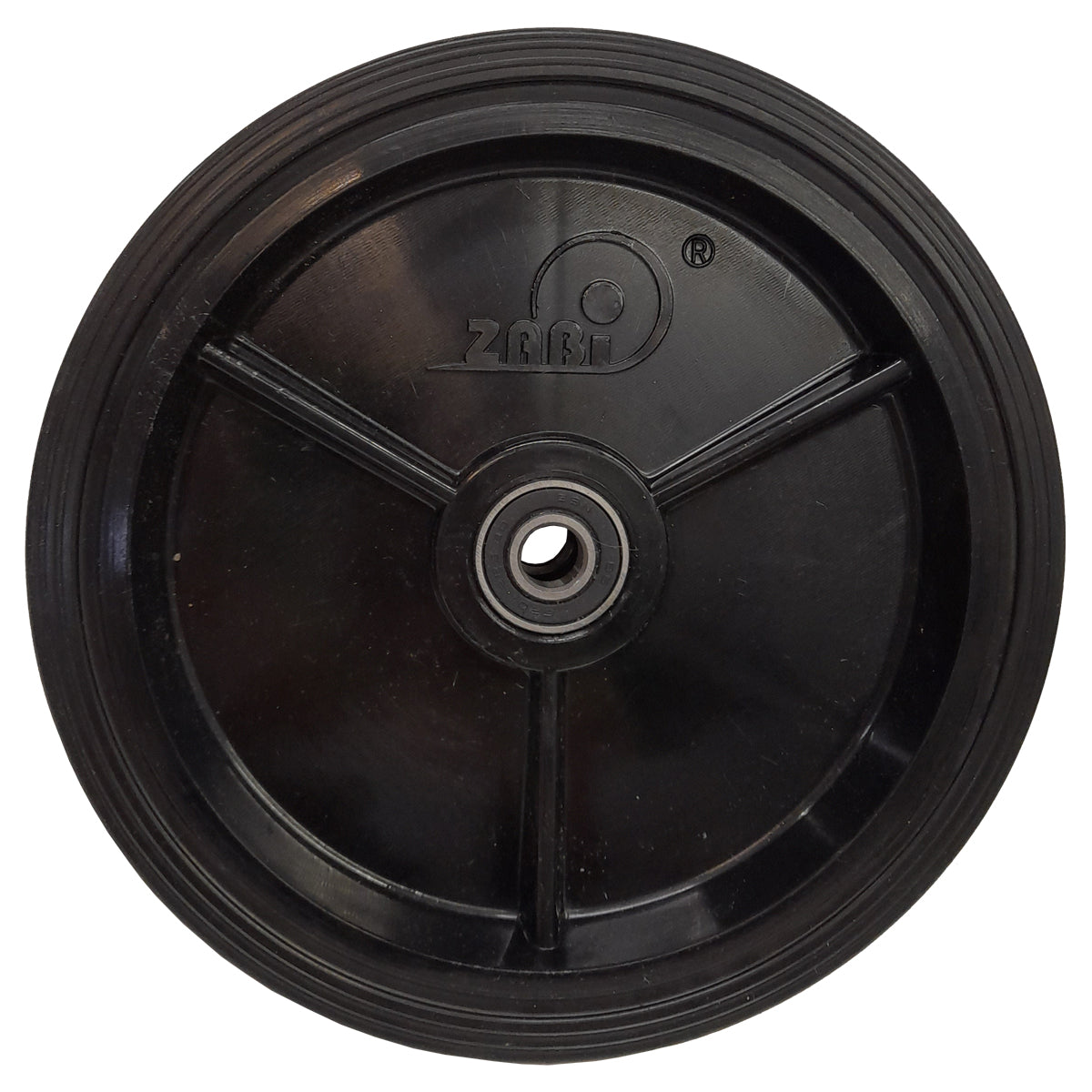 Rasenmäherrad 200 mm – Universal Ersatzrad aus Vollgummi mit Kugellager, Code: K200LL