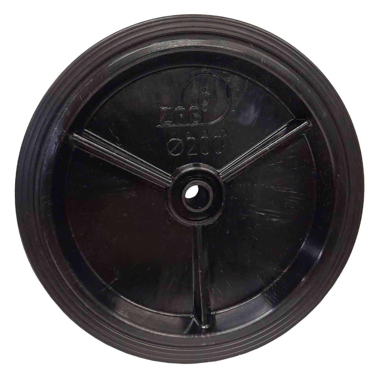 Rasenmäherrad 200 mm – Universal Ersatzrad aus Vollgummi für Rasenmäher, Code: K200