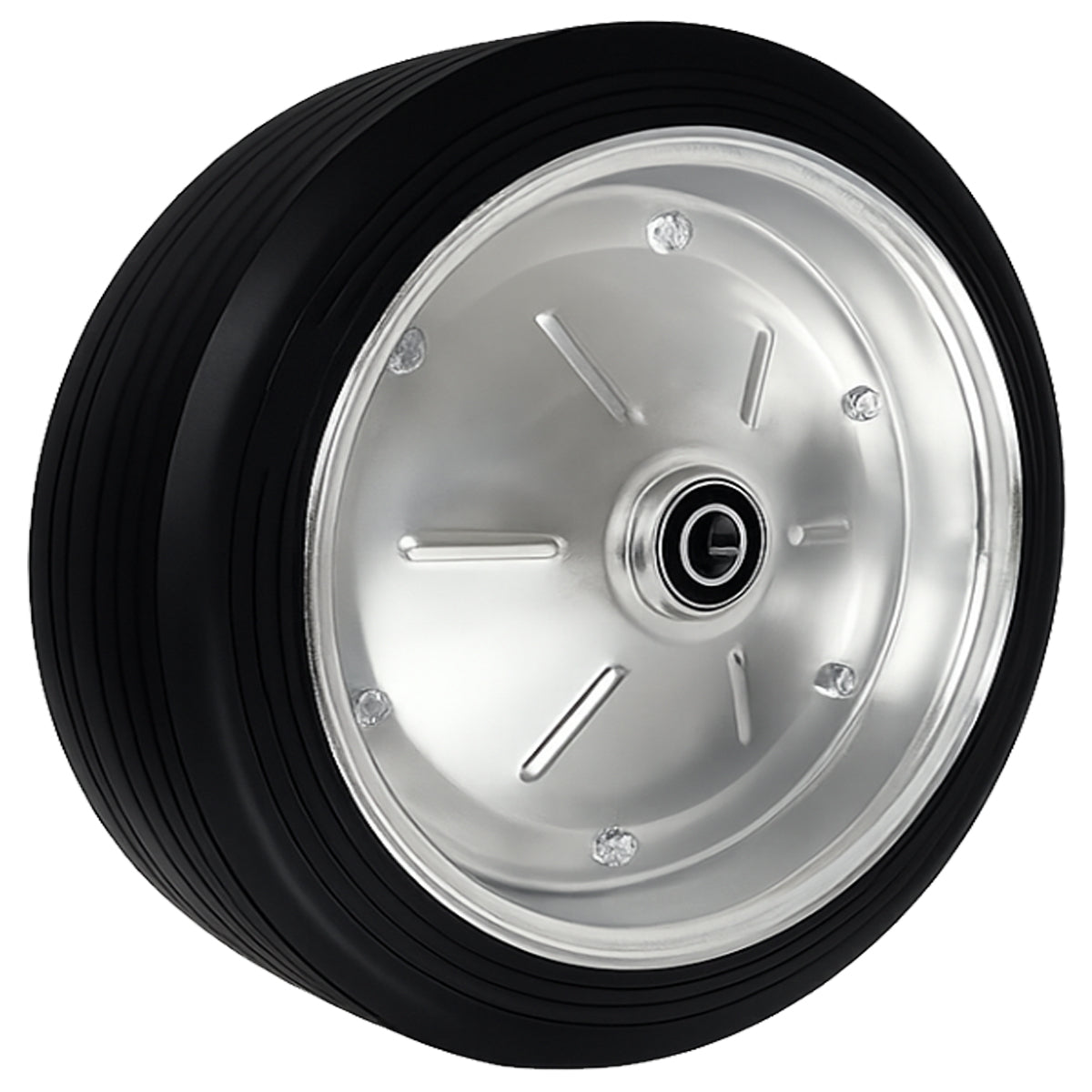 Ersatzrad Ø400 mm – Vollgummi Industrierad mit Kugellager für Transportwagen, Code: 400LL/35