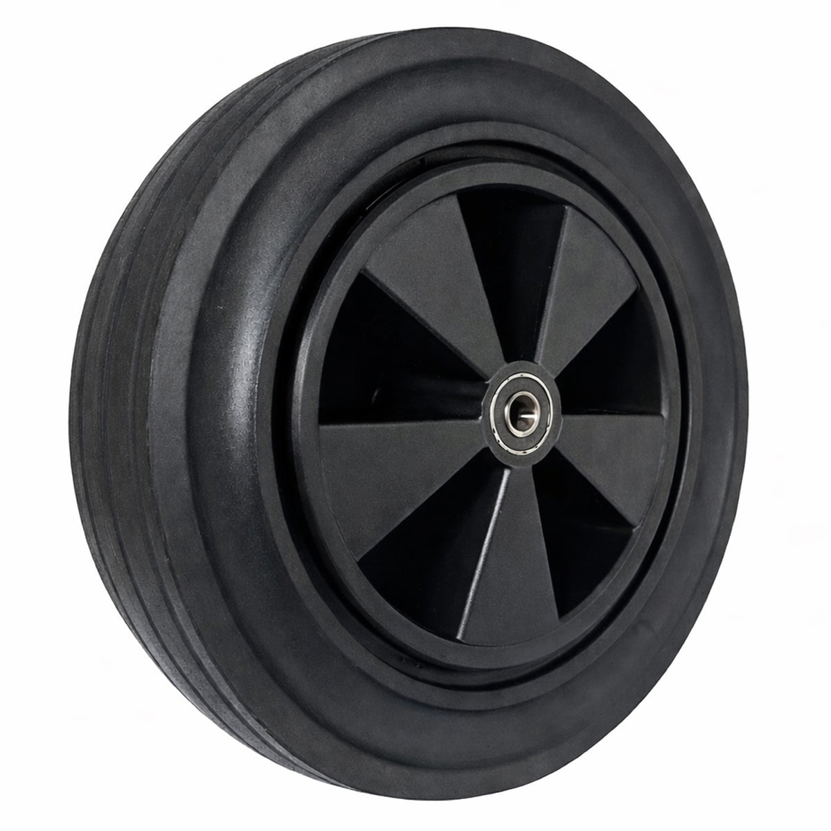 Rasenmäherrad 290 mm – Universal Ersatzrad aus Vollgummi mit Kugellager, Code: K290LL