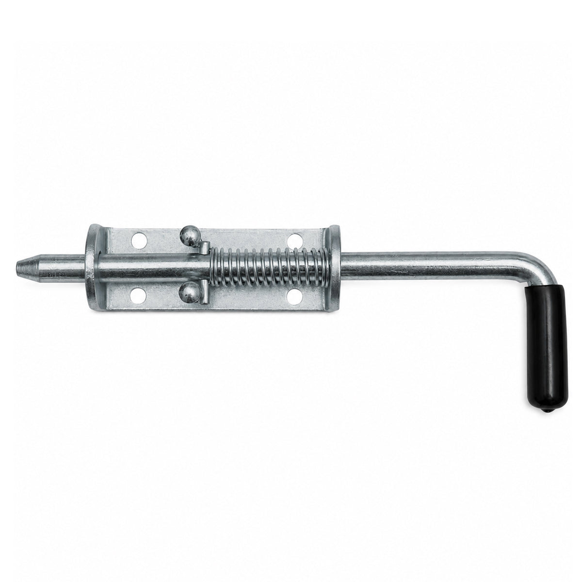 Torriegel 15.462.04 Bolzenriegel schmal - verzinkter Stahl, Silber, Feder: L220 x Ø12 mm