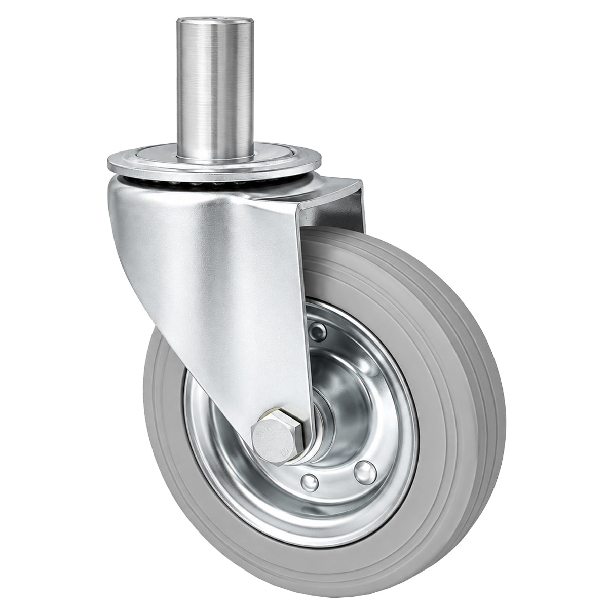Metall-Gummiräder mit Befestigungsstift Lenkrollen Lenkrollen Ø160 mm Code: 44S*32