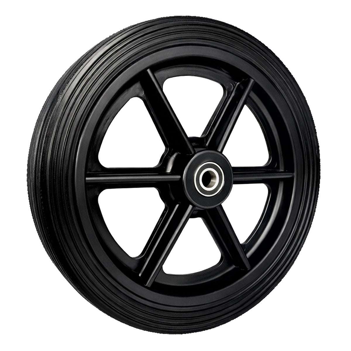 Rasenmäherrad 310 mm – Universal Ersatzrad aus Kunststoff mit Gummilauffläche & Kugellager, Code: 310TLL/17