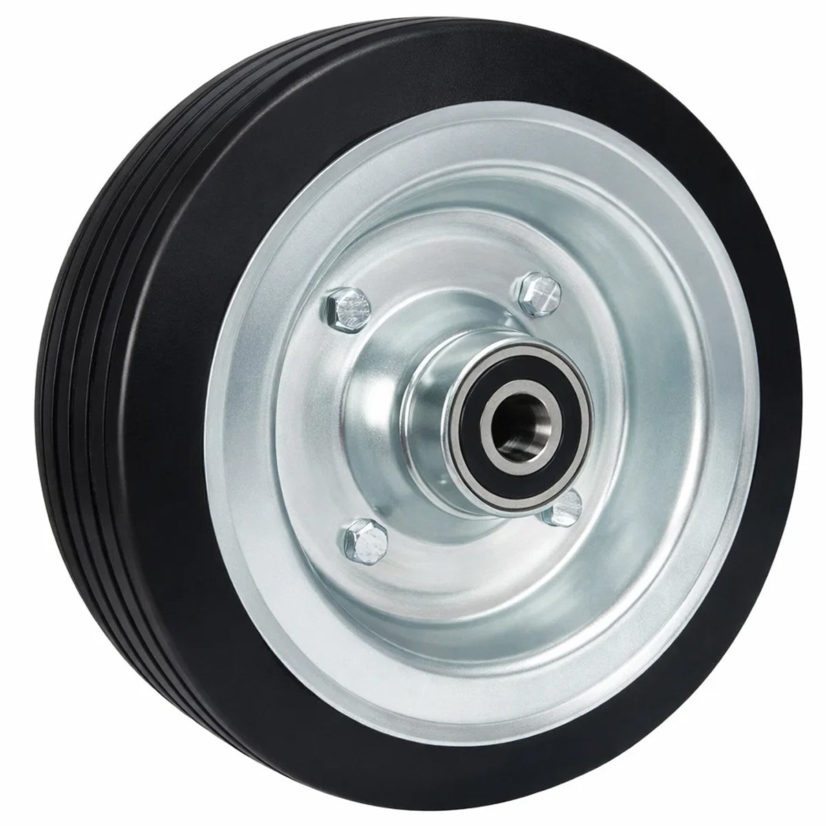 Ersatzrad Ø250 mm – Vollgummi Industrierad mit 4 x Kugellager für Transportwagen, Code: 90NNLLLL