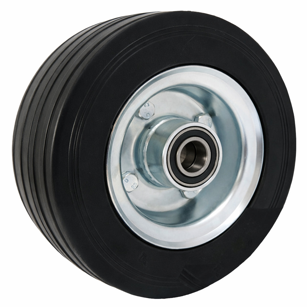 Ersatzrad Ø200 mm – Vollgummi Industrierad mit Kugellager für Transportwagen, Code: 60NNLL/25