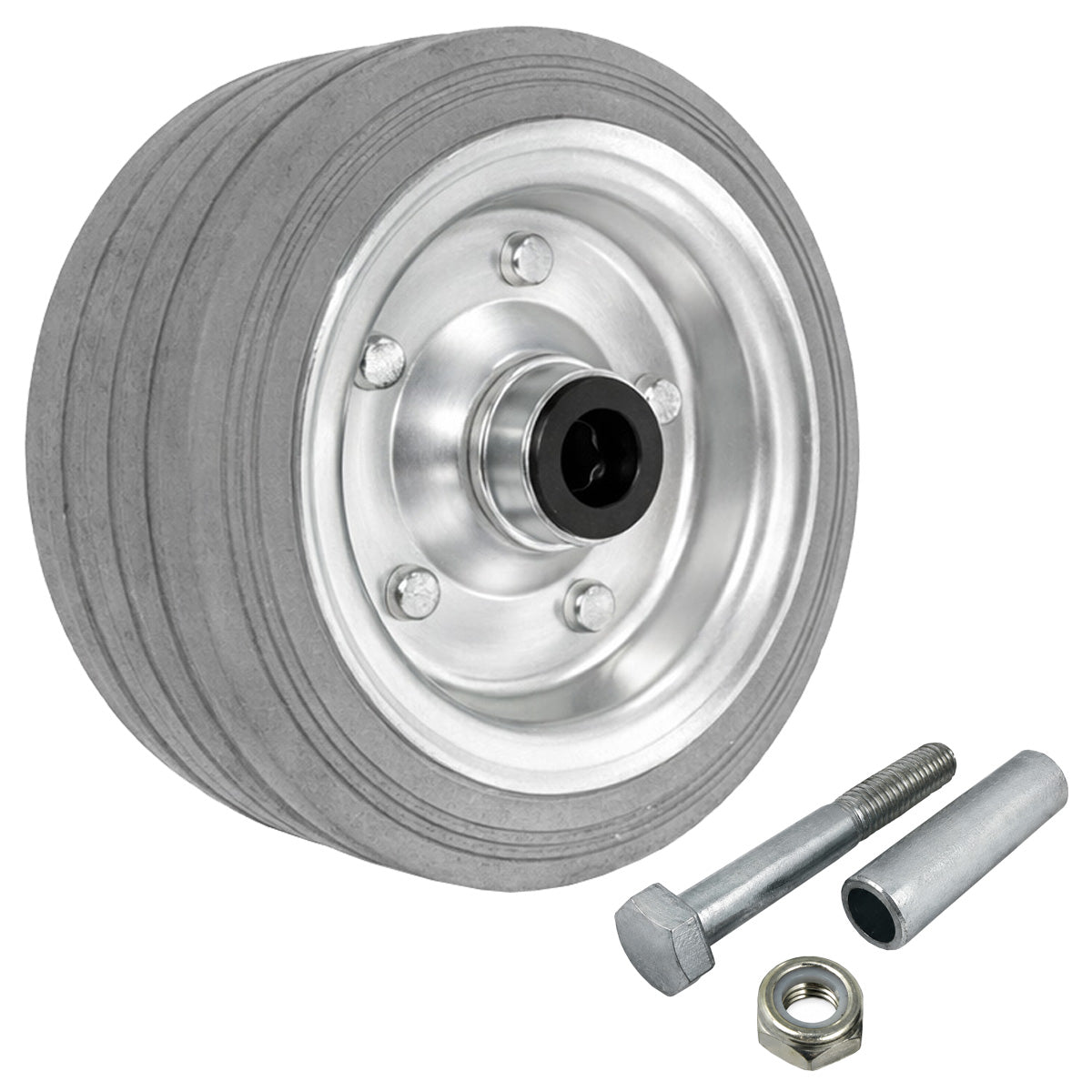 Metall-Gummiräder 160 mm mit Montage-Set – robuste Räder für Transport & Industrie Code: 41NS