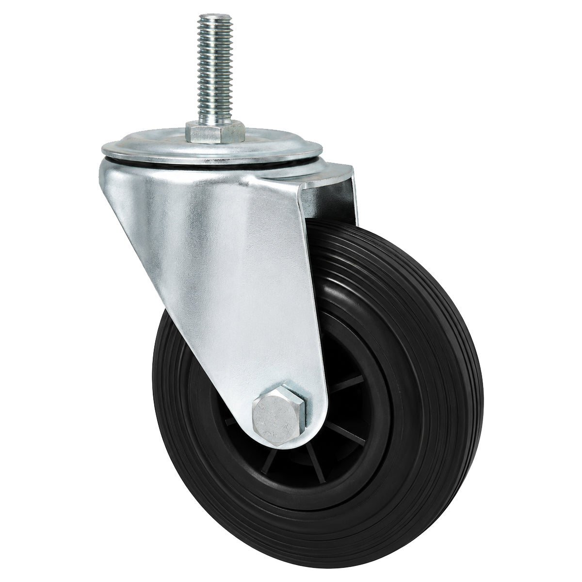Kunststoff-Gummiräder mit Befestigungsstift Lenkrollen Ø125 mm Code: 24MT9*M12