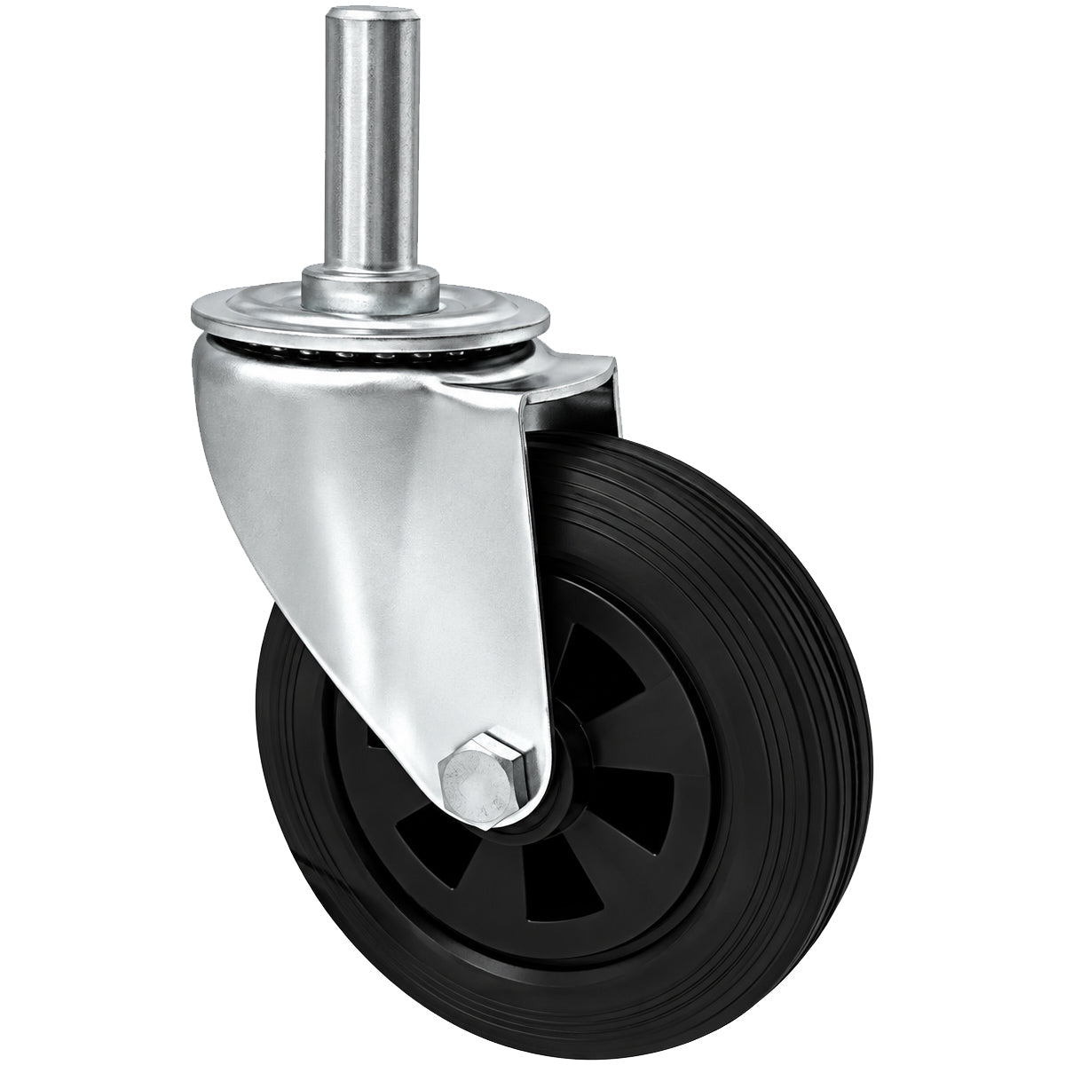 Kunststoff-Gummiräder mit Befestigungsstift Lenkrollen Ø160 mm Code: 44T*25
