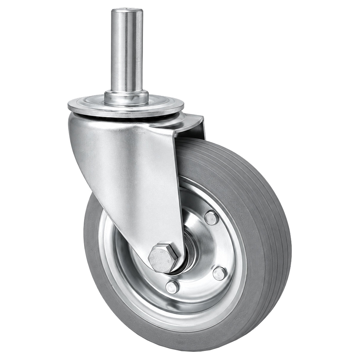 Metall-Gummiräder mit Befestigungsstift Lenkrollen Ø160 mm Code: 44NS*27