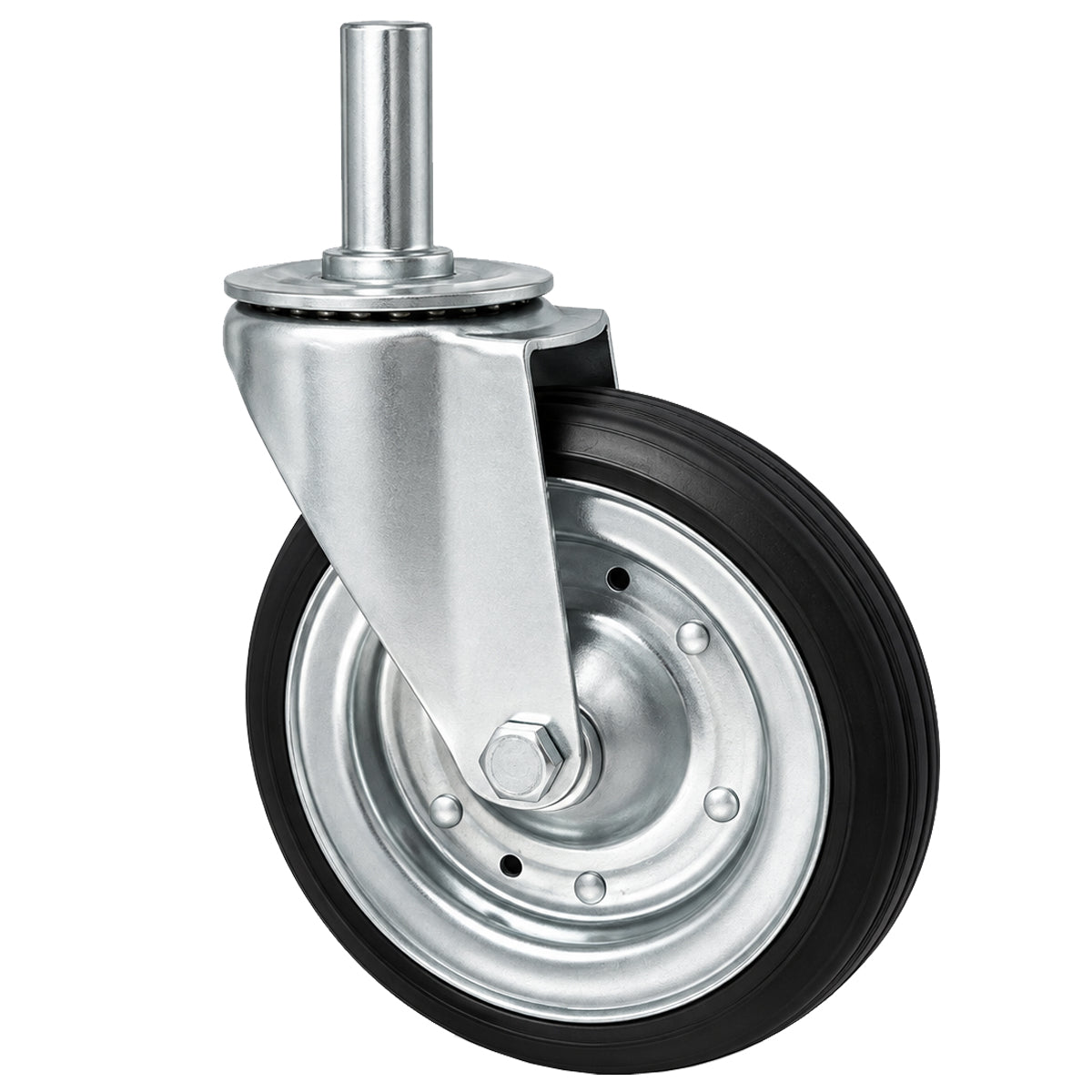 Metall-Gummiräder mit Befestigungsstift Lenkrollen  Ø200 mm Code: 64R*28