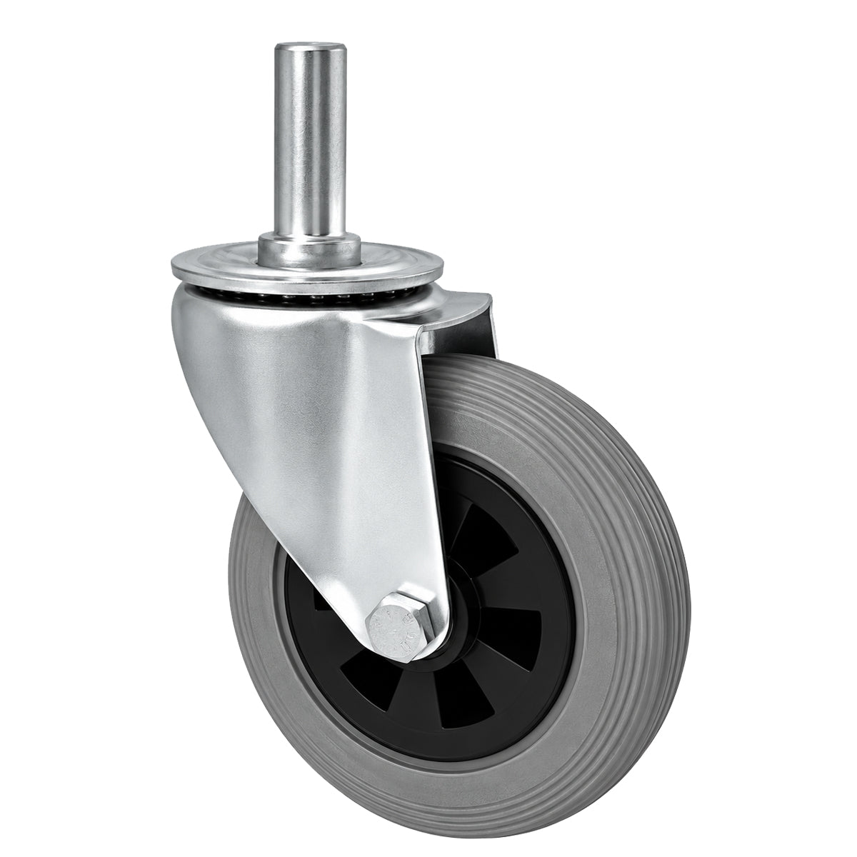 Kunststoff-Gummiräder mit Befestigungsstift Lenkrollen Ø160 mm Code: 44TS*25