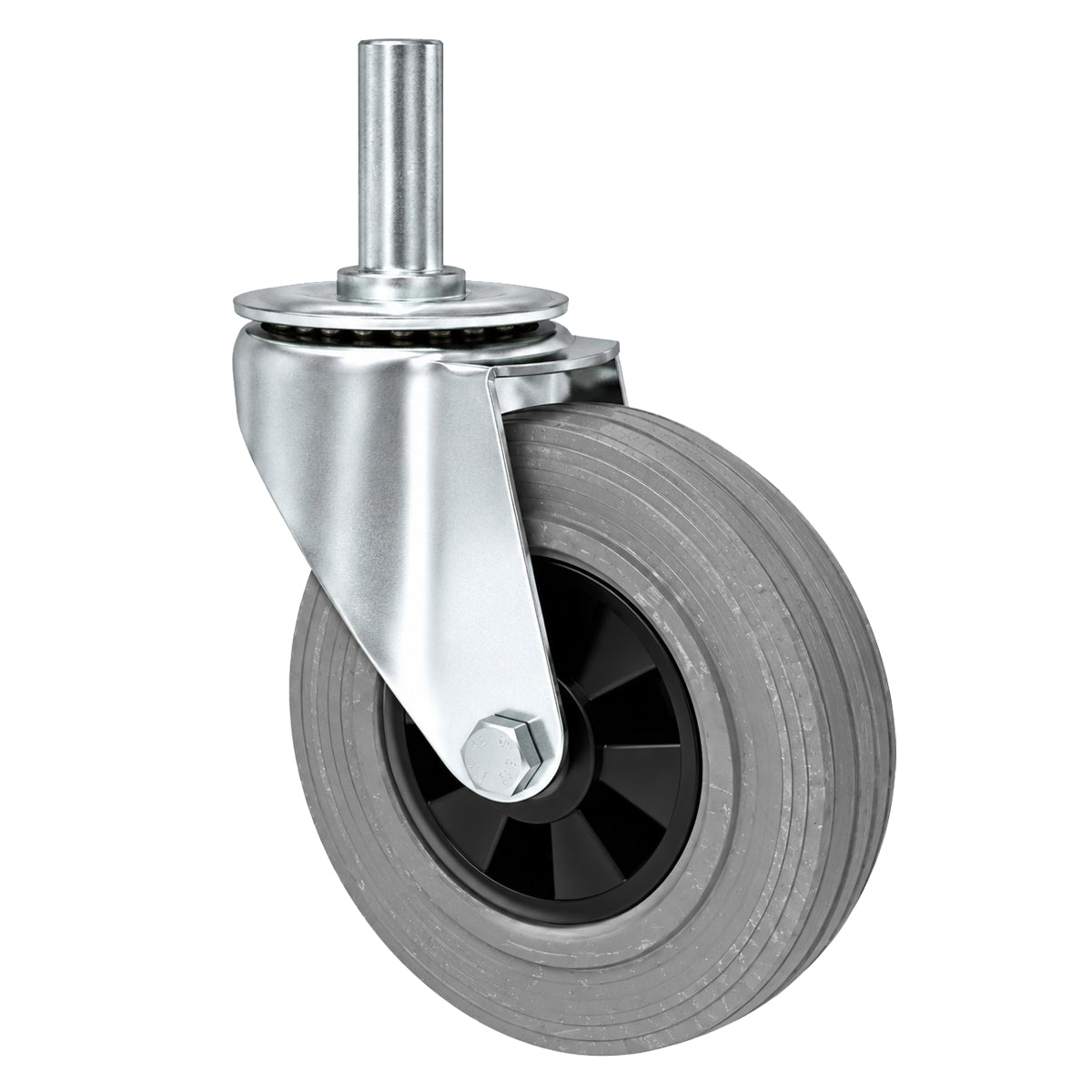 Kunststoff-Gummiräder mit Befestigungsstift Lenkrollen Ø180 mm Code: 54TS*27