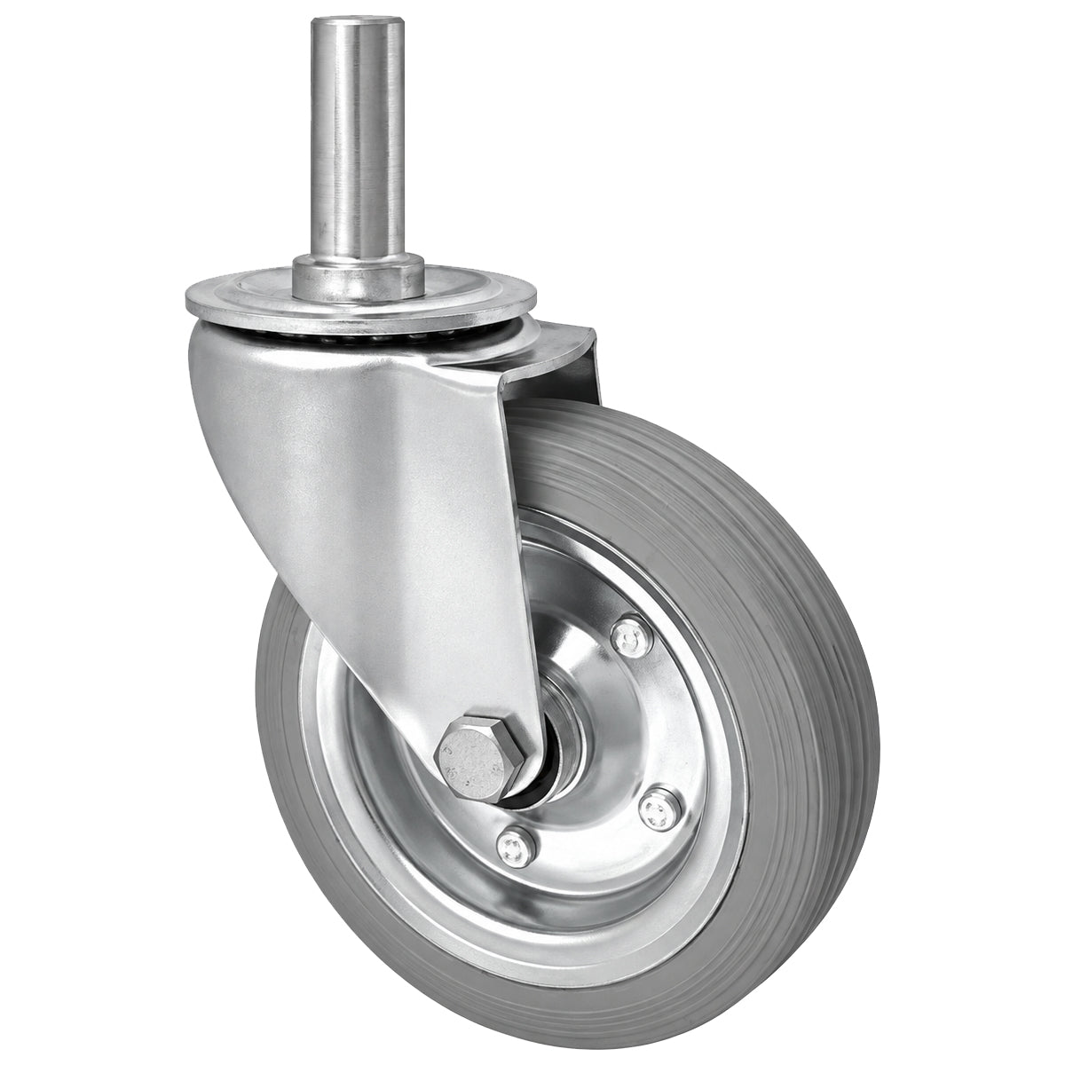 Metall-Gummiräder mit Befestigungsstift Lenkrollen Ø160 mm Code: 44NS*28
