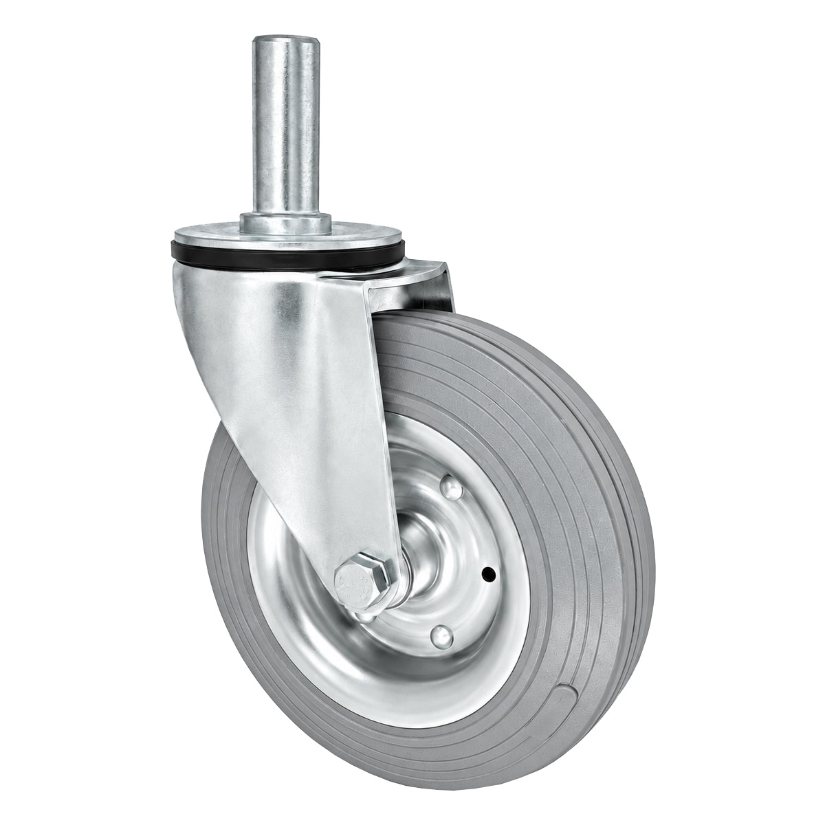 Metall-Gummiräder mit Befestigungsstift Lenkrollen  Ø200 mm Code: 64S*27