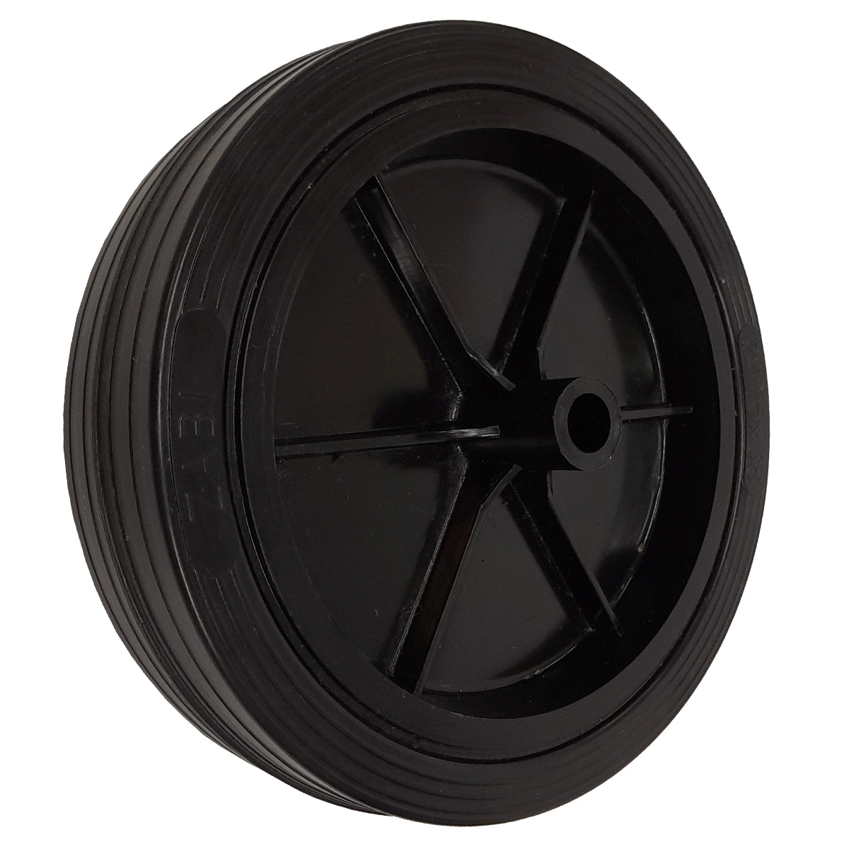 Rasenmäherrad 175 mm – Universal Ersatzrad aus Vollgummi + Montage-Set, Code: K175*M10