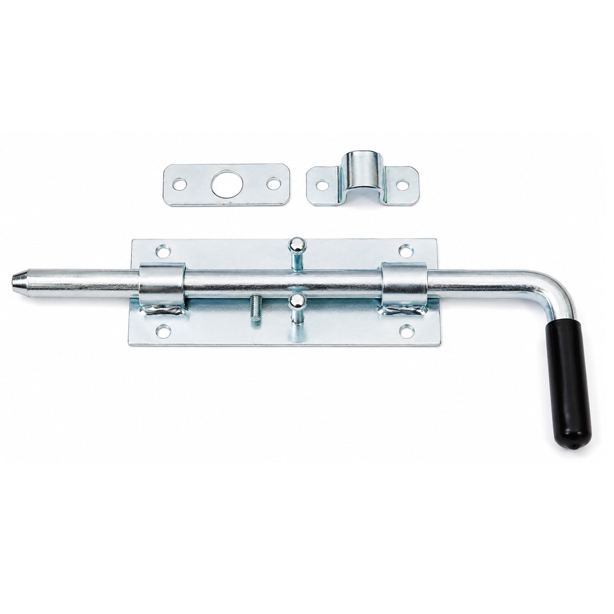 Torriegel 15.463.02 Bolzenriegel schmal - verzinkter Stahl, Silber: L320 x Ø14 mm