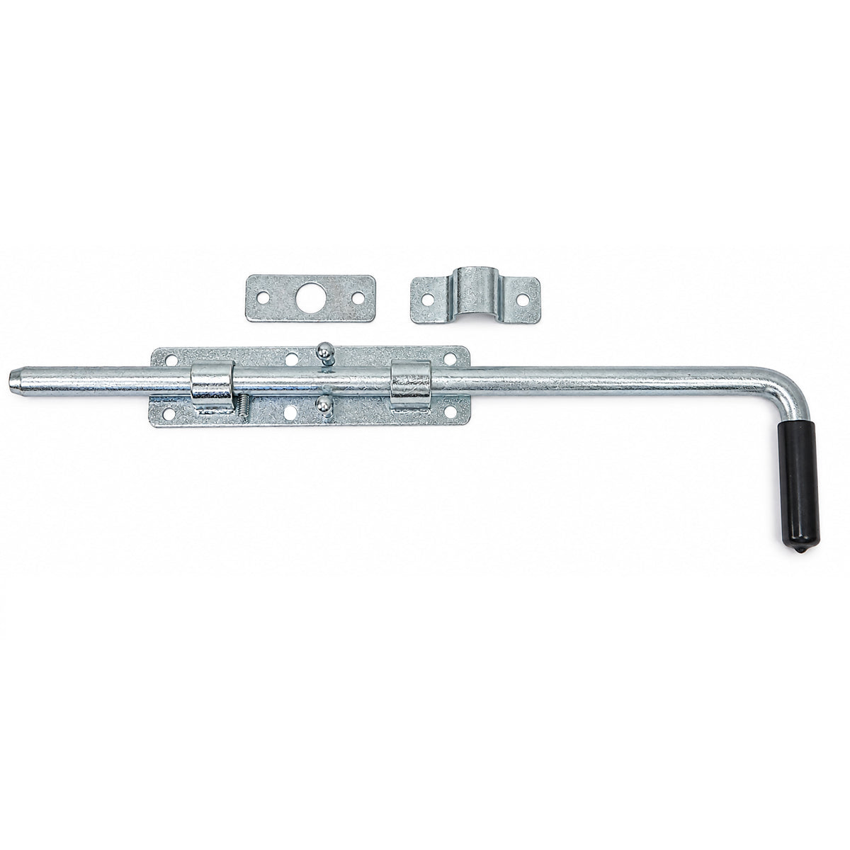 Torriegel 15.464.02 Bolzenriegel schmal - verzinkter Stahl, Silber: L420 x Ø14 mm