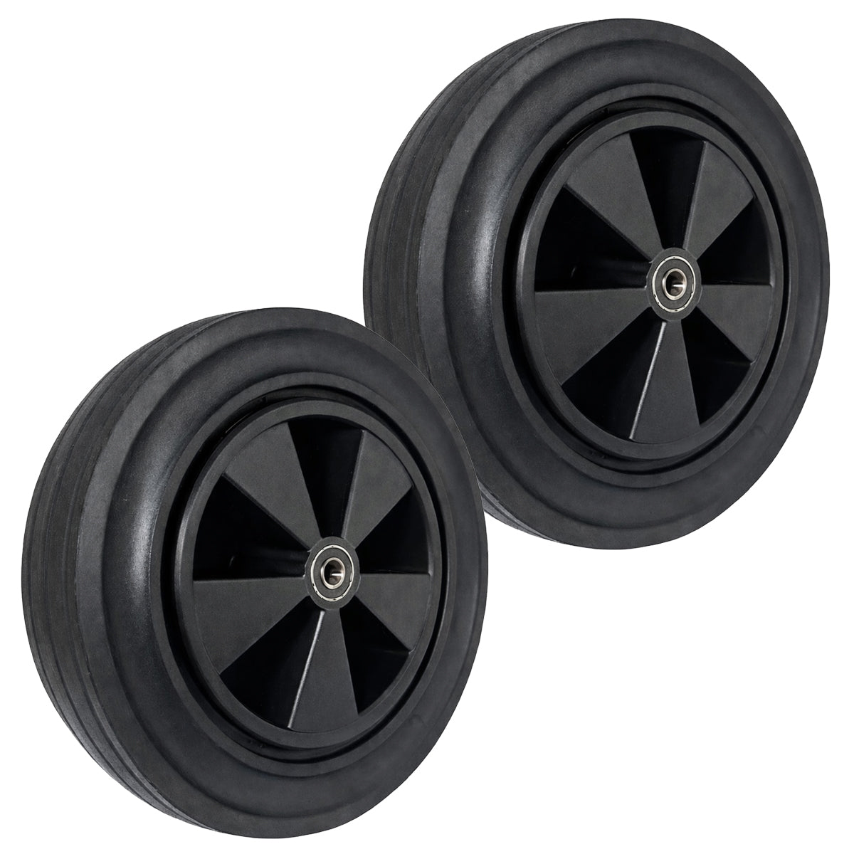 Rasenmäherrad 290 mm – Universal Ersatzrad aus Vollgummi mit Kugellager, Code: K290LL