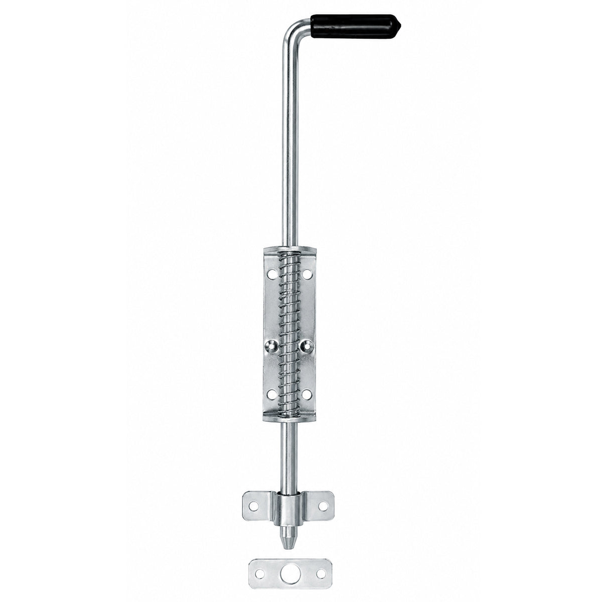 Torriegel 15.464.04 Bolzenriegel schmal - verzinkter Stahl, Silber, Feder: L420 x Ø14 mm