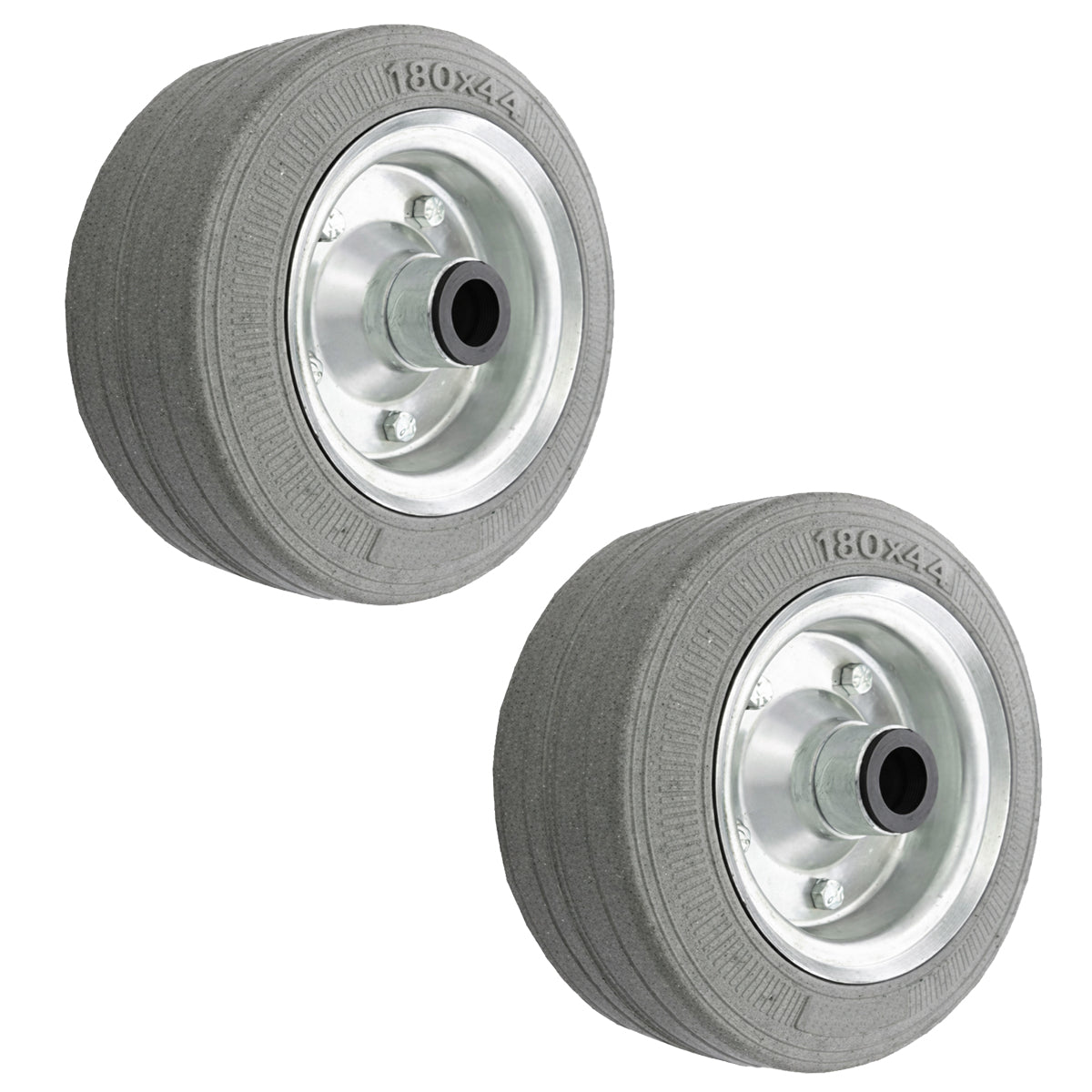 Ersatzrad Ø180 mm – Graues, nicht abfärbendes Vollgummi Industrierad für Transportwagen, Code: 50NS