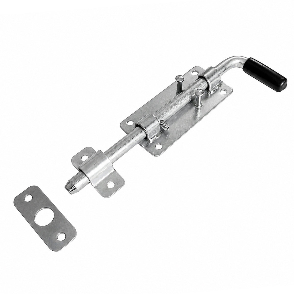 Torriegel 15.462.02 Bolzenriegel schmal - verzinkter Stahl, Silber: L220 x Ø12 mm