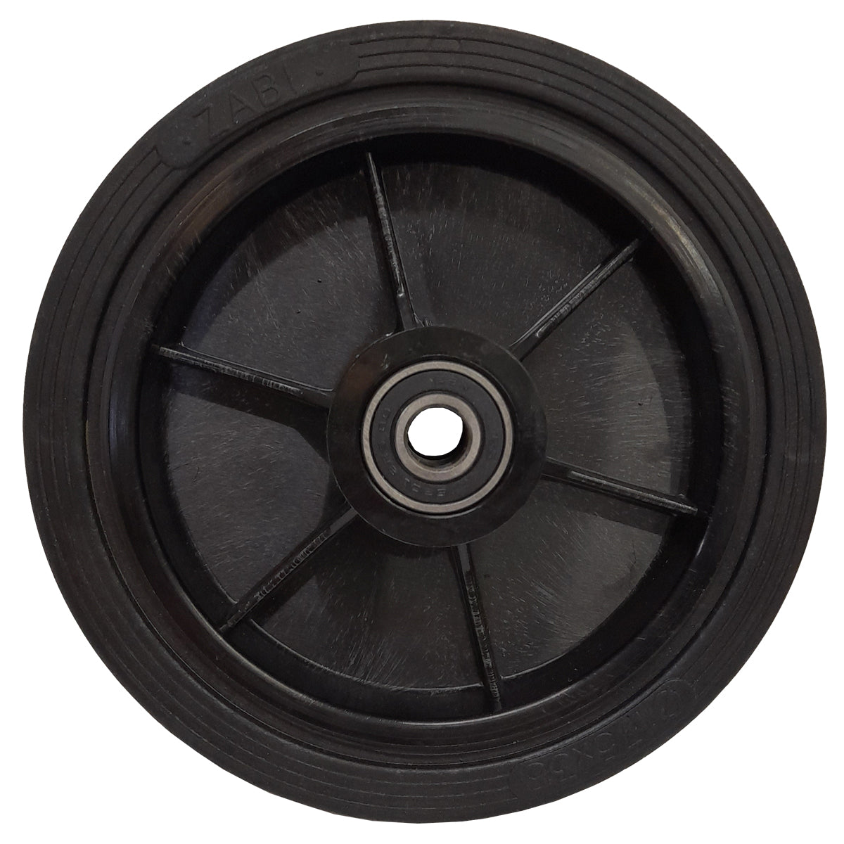 Rasenmäherrad 175 mm – Universal Ersatzrad aus Vollgummi mit Kugellager, Code: K175LL