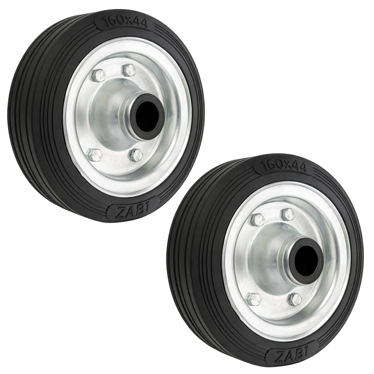 Ersatzrad Ø160 mm – Vollgummi Industrierad für Transportwagen, Code: 40N