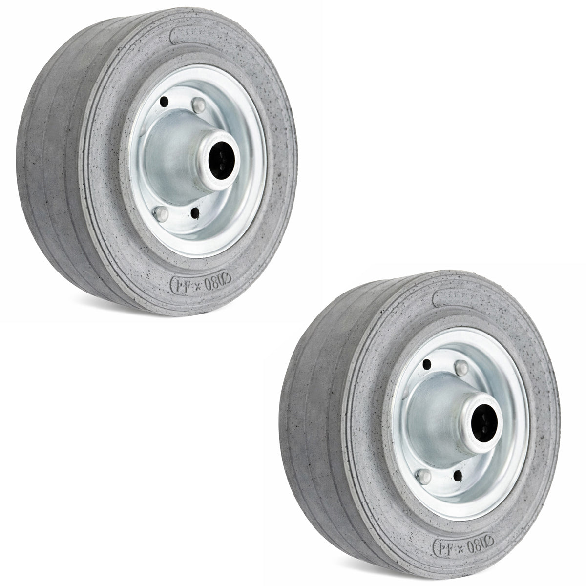 Ersatzrad Ø180 mm – Graues, nicht abfärbendes Vollgummi Industrierad für Transportwagen, Code: 50S
