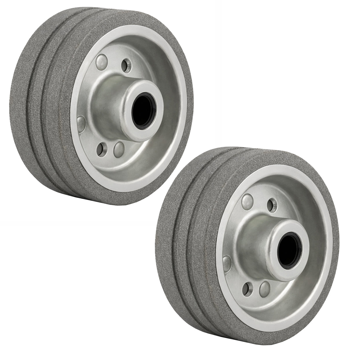 Ersatzrad Ø80 mm – Graues, nicht abfärbendes Vollgummi Industrierad für Transportwagen, Code: 1S