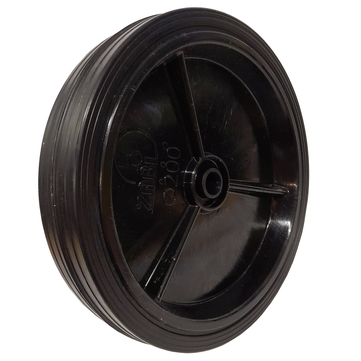 Rasenmäherrad 200 mm – Universal Ersatzrad aus Vollgummi für Rasenmäher, Code: K200