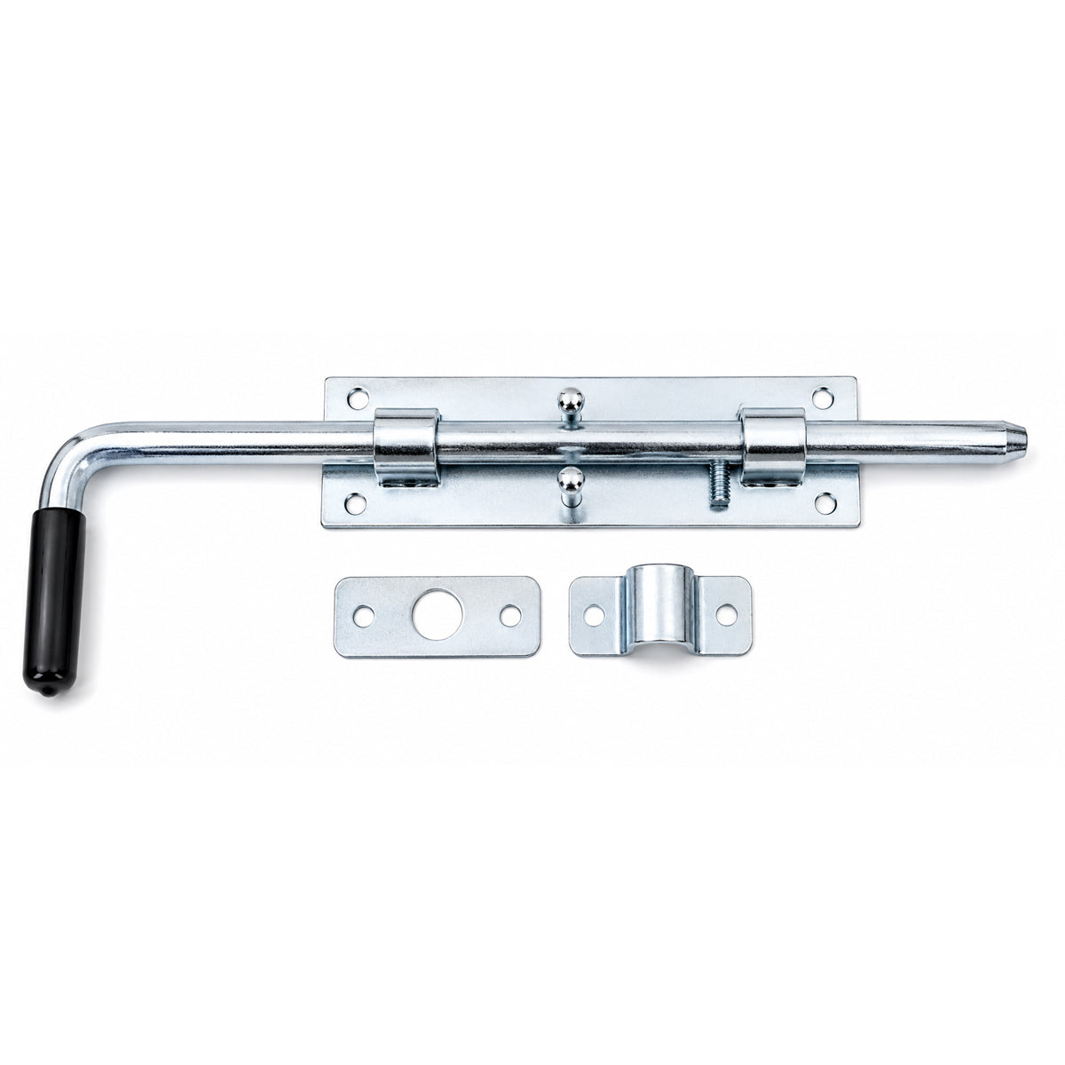Torriegel 15.464.02 Bolzenriegel schmal - verzinkter Stahl, Silber: L420 x Ø14 mm