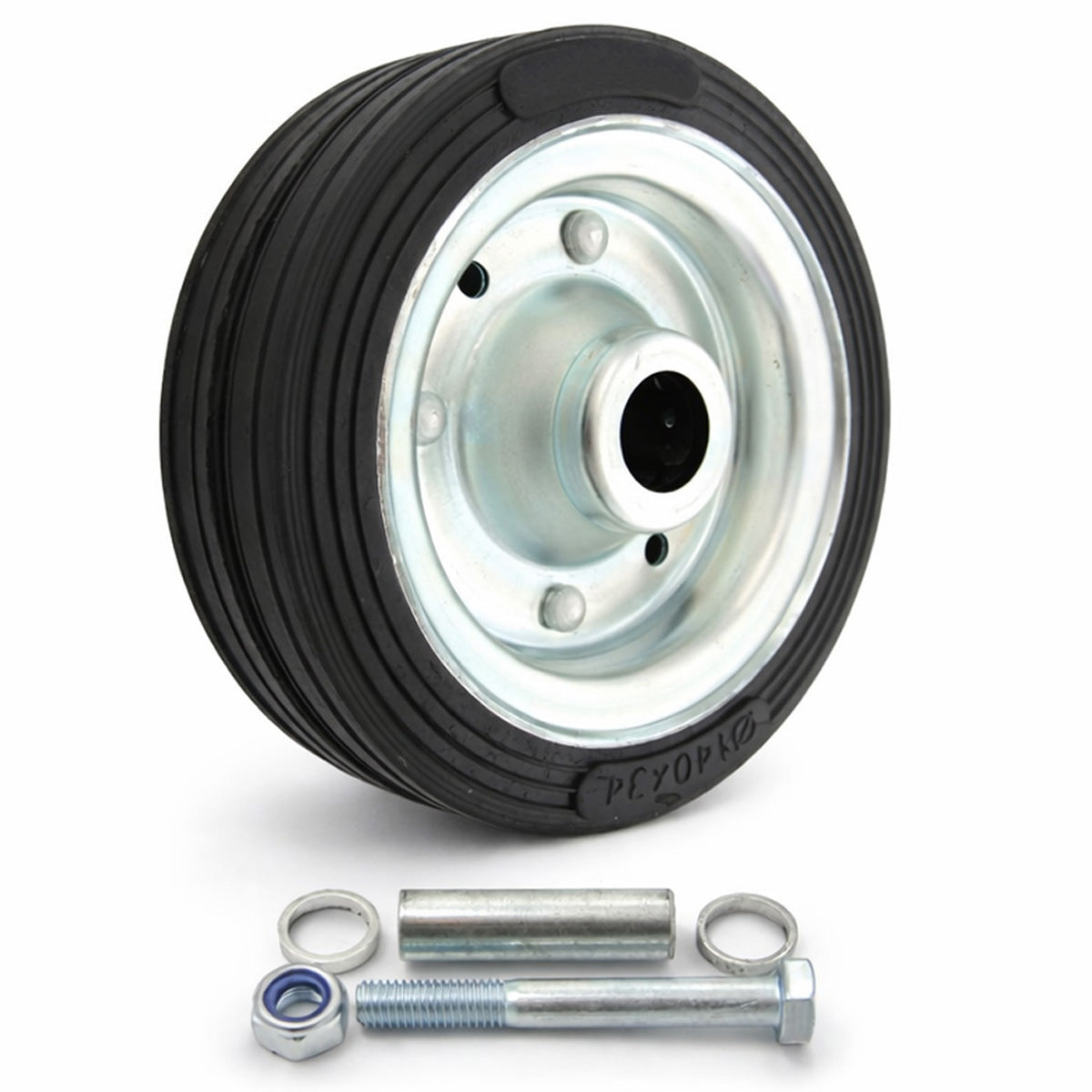 Metall-Gummiräder 140 mm mit Montage-Set – robuste Räder für Transport & Industrie Code: 31