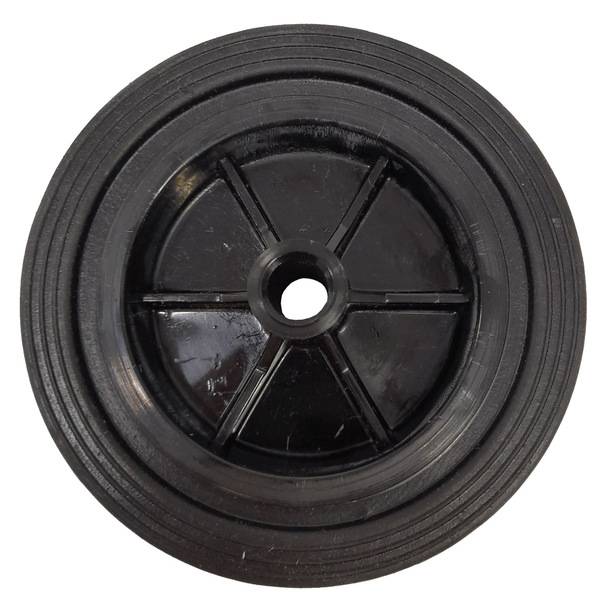 Rasenmäherrad 125 mm – Universal Ersatzrad aus Vollgummi für Rasenmäher, Code: K125