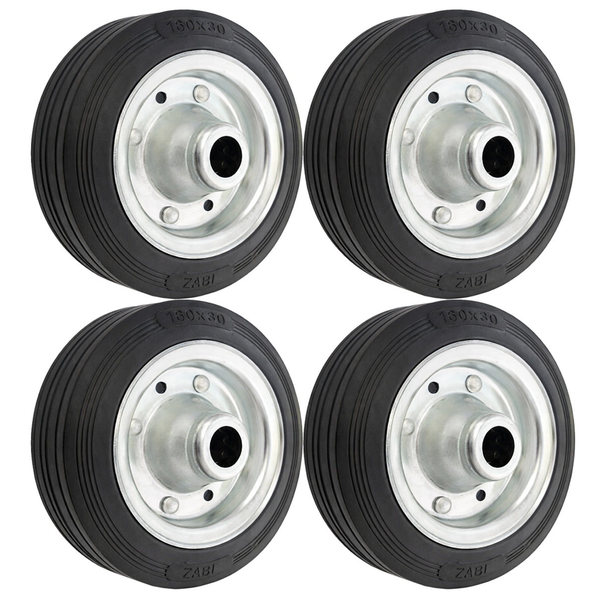 Ersatzrad Ø160 mm – Vollgummi Industrierad für Transportwagen, Code: 40