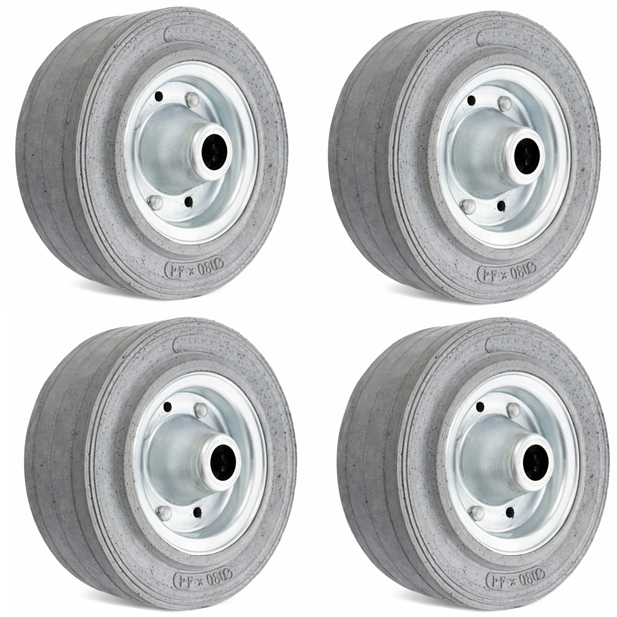 Ersatzrad Ø180 mm – Graues, nicht abfärbendes Vollgummi Industrierad für Transportwagen, Code: 50S