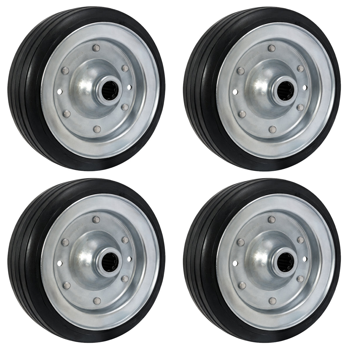 Ersatzrad Ø200 mm – Vollgummi Industrierad mit radialer Lauffläche für Transportwagen, Code: 60R