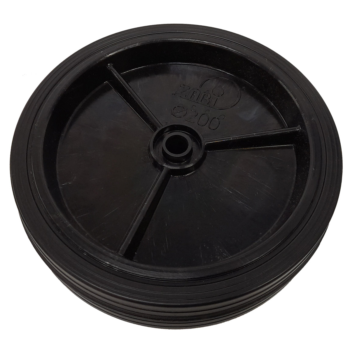 Rasenmäherrad 200 mm – Universal Ersatzrad aus Vollgummi für Rasenmäher, Code: K200