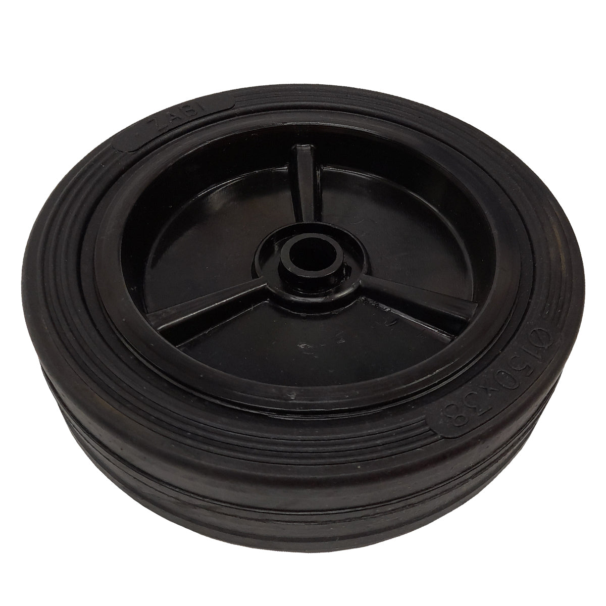 Rasenmäherrad 150 mm – Universal Ersatzrad aus Vollgummi für Rasenmäher, Code: K150