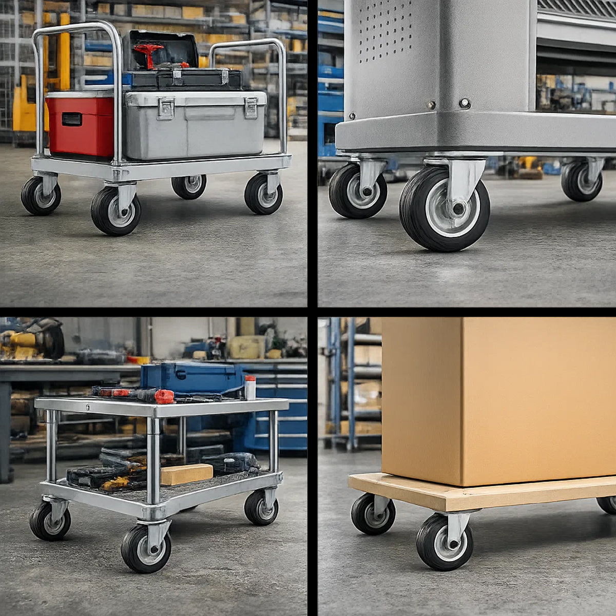 Metall-Gummiräder 200 mm mit Montage-Set – robuste Räder für Transport & Industrie Code: 61N