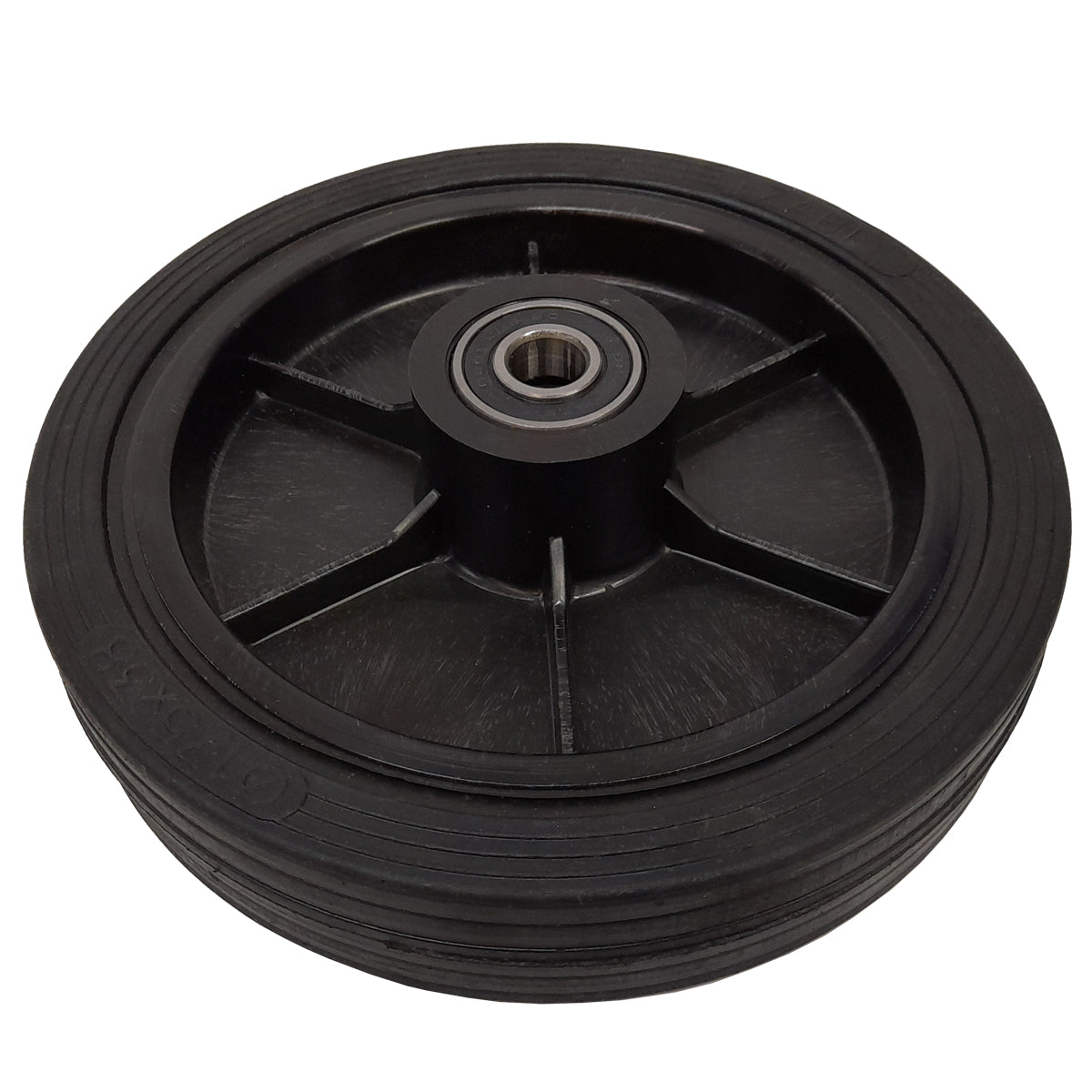 Rasenmäherrad 175 mm – Universal Ersatzrad aus Vollgummi mit Kugellager, Code: K175LL