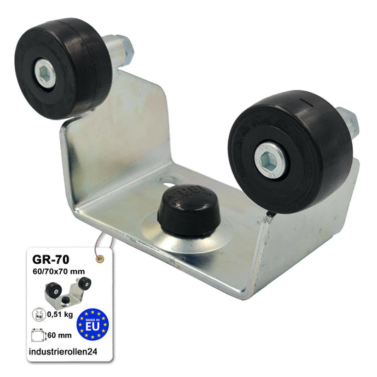 Einlaufbock mit Rollen für Schiebetor 60/70x70mm Verzinkt Obere Torführung GR-70