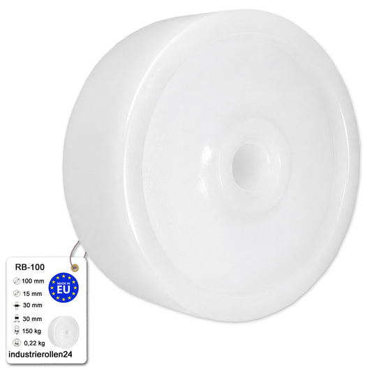 Polyamid Rolle Ø 100 mm mit Gleitlager Kunststoffrolle Industrierollen RB-100